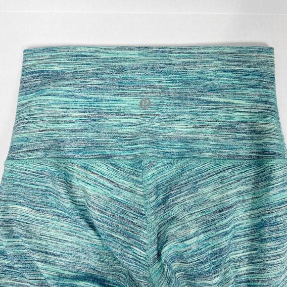 Lululemon Wunder Under Hi Rise Crop Teal Space Dye Camo‎ - Picture 8 of 9